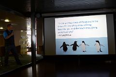 07A Enjoying A Lecture From One Of The Experts On Quark Expeditions Ocean Endeavour Cruise Ship Heading To Antarctica